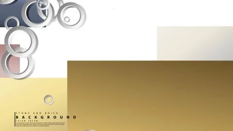 Ring abstract rectangular background with drop shadow. Vector illustration, w Stock Illustration