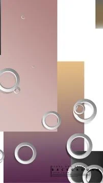 Ring abstract rectangular background with drop shadow. Vector illustration, w 库存插图