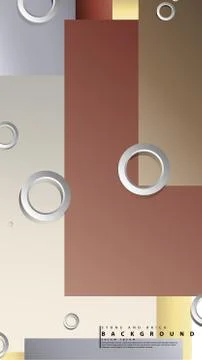 Ring abstract rectangular background with drop shadow. Vector illustration, w 스톡 일러스트
