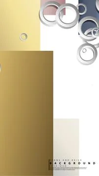 Ring abstract rectangular background with drop shadow. Vector illustration, w Stock Illustration