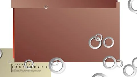 Ring abstract rectangular background with drop shadow. Vector illustration, w Stock Illustration