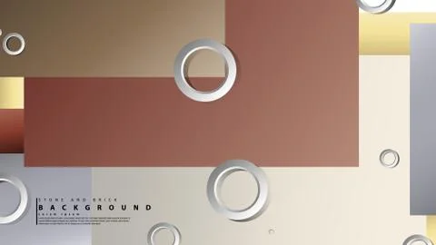 Ring abstract rectangular background with drop shadow. Vector illustration, w Stock Illustration