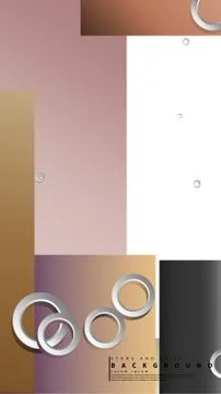 Ring abstract rectangular background with drop shadow. Vector illustration, w Illustrazione stock