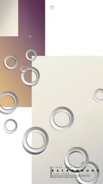 Ring abstract rectangular background with drop shadow. Vector illustration, w Stock Illustration