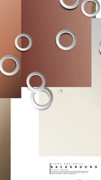 Ring abstract rectangular background with drop shadow. Vector illustration, w Stock Illustration