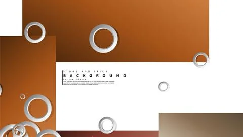 Ring abstract rectangular background with drop shadow. Vector illustration, w Stock Illustration