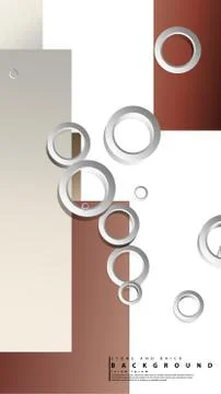 Ring abstract rectangular background with drop shadow. Vector illustration, w Stock Illustration