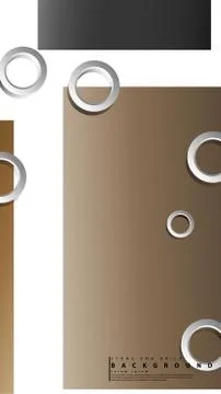 Ring abstract rectangular background with drop shadow. Vector illustration, w 库存插图