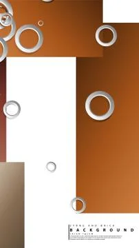 Ring abstract rectangular background with drop shadow. Vector illustration, w Stock Illustration