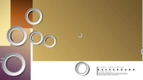 Ring abstract rectangular background with drop shadow. Vector illustration, w 库存插图