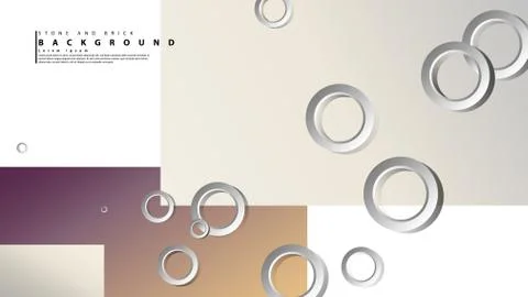 Ring abstract rectangular background with drop shadow. Vector illustration, w 库存插图