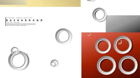 Ring abstract rectangular background with drop shadow. Vector illustration, w Illustrazione stock
