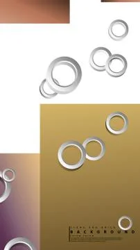 Ring abstract rectangular background with drop shadow. Vector illustration, w 스톡 일러스트