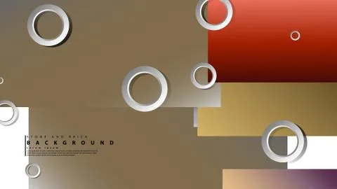 Ring abstract rectangular background with drop shadow. Vector illustration, w イラスト素材