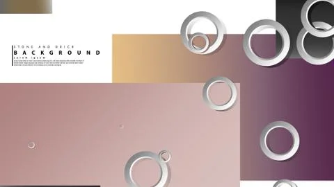 Ring abstract rectangular background with drop shadow. Vector illustration, w Stock Illustration