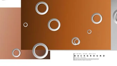 Ring abstract rectangular background with drop shadow. Vector illustration, w Stock Illustration