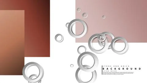 Ring abstract rectangular background with drop shadow. Vector illustration, w Stock Illustration