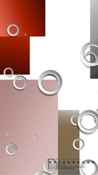Ring abstract rectangular background with drop shadow. Vector illustration, w 스톡 일러스트