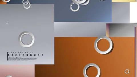 Ring abstract rectangular background with drop shadow. Vector illustration, w Stock Illustration