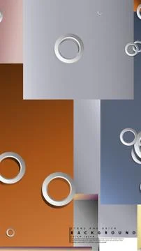 Ring abstract rectangular background with drop shadow. Vector illustration, w イラスト素材