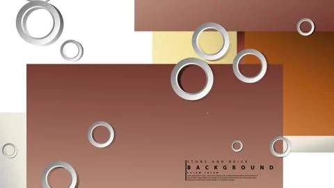 Ring abstract rectangular background with drop shadow. Vector illustration, w Stock Illustration