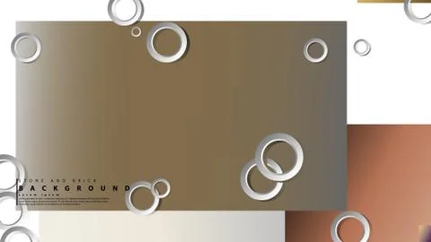 Ring abstract rectangular background with drop shadow. Vector illustration, w Stock Illustration