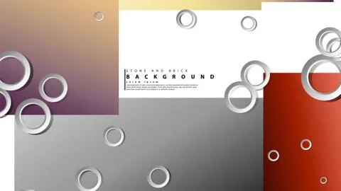 Ring abstract rectangular background with drop shadow. Vector illustration, w Stock Illustration