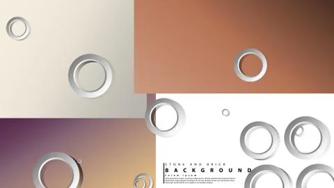 Ring abstract rectangular background with drop shadow. Vector illustration, w Stock Illustration