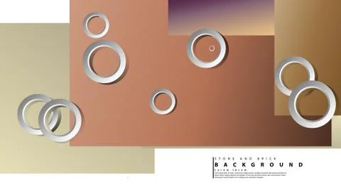 Ring abstract rectangular background with drop shadow. Vector illustration, w 库存插图