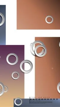Ring abstract rectangular background with drop shadow. Vector illustration, w 库存插图