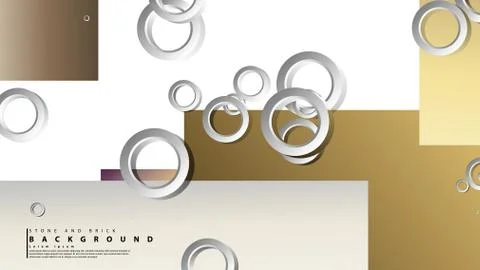 Ring abstract rectangular background with drop shadow. Vector illustration, w Stock Illustration