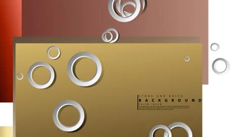 Ring abstract rectangular background with drop shadow. Vector illustration, w Stock Illustration