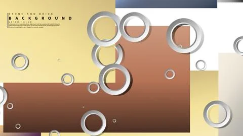 Ring abstract rectangular background with drop shadow. Vector illustration, w Stock Illustration