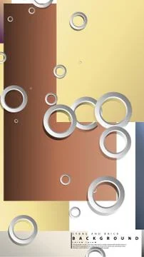 Ring abstract rectangular background with drop shadow. Vector illustration, w Illustrazione stock