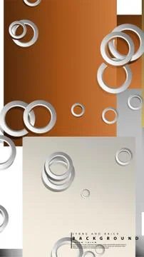 Ring abstract rectangular background with drop shadow. Vector illustration, w Illustrazione stock