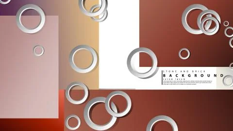 Ring abstract rectangular background with drop shadow. Vector illustration, w Stock Illustration