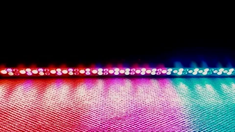 Ring and blue light isolated black background. Shot Closeup. 動画素材 142917115