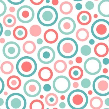 Ring and circle pattern on white background 库存插图