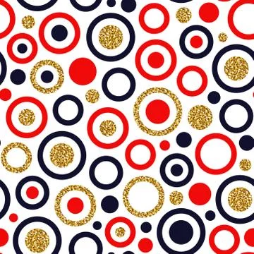 Ring and circle seamless pattern Stock Illustration