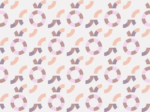 Ring and circle on a seamless spring pattern. Stock Illustration