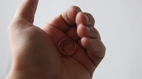 Ring and palm Stock Footage 123643288