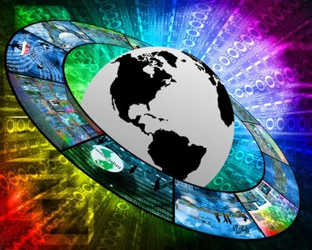 Ring around the earth Illustration
