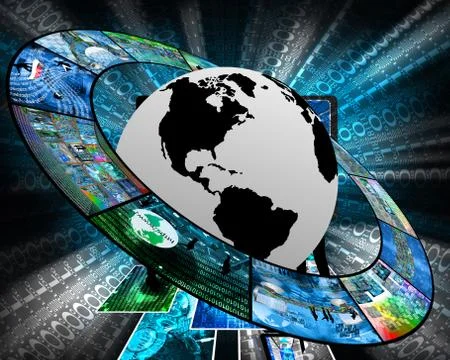 Ring around the earth Illustration