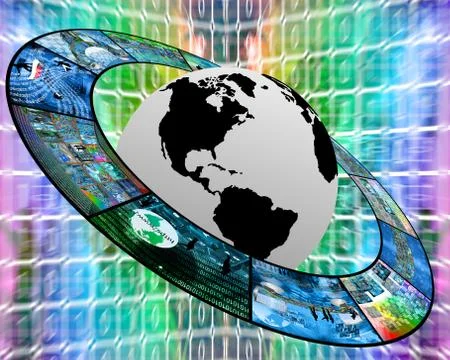 Ring around the earth Illustrazione stock