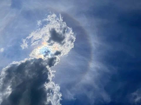 Ring Around the Sun - the Atmosphere Stock Photos