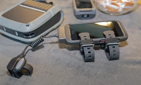 Ring Barcode Scanner Device Stock-Fotos
