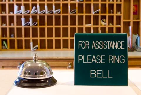 Ring bell for assitance Stock Photos
