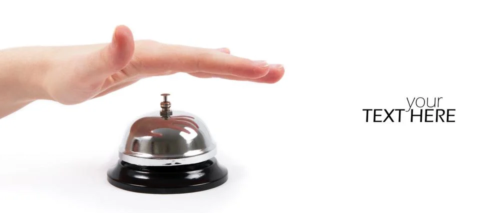 Ring bell with the copy space Stock Photos