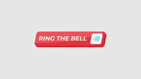 Ring the bell isometric UI button animation Stock Footage 332232472