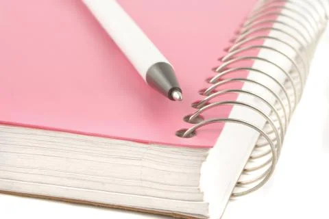 Ring binder and pen Stock Photos